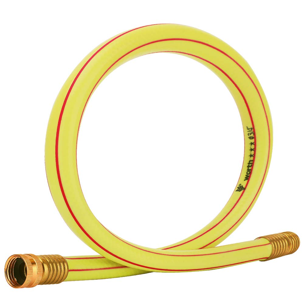 Solution4Patio lead-in yellow short hose 3ft ready for compact storage and quick watering