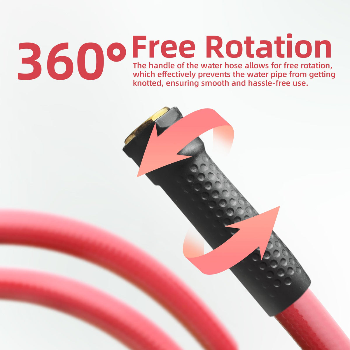 Solution4Patio Leader red garden hose 25ft heavy-duty construction for demanding tasks.