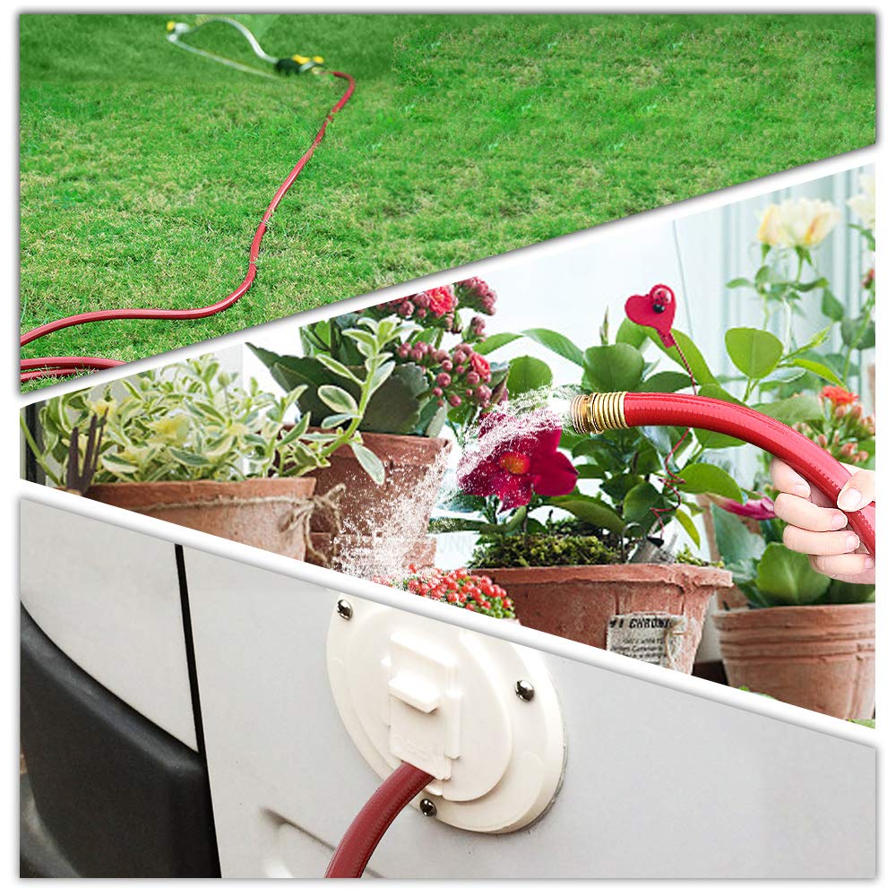 Solution4Patio Leader red garden hose 25ft ideal for home and commercial use.