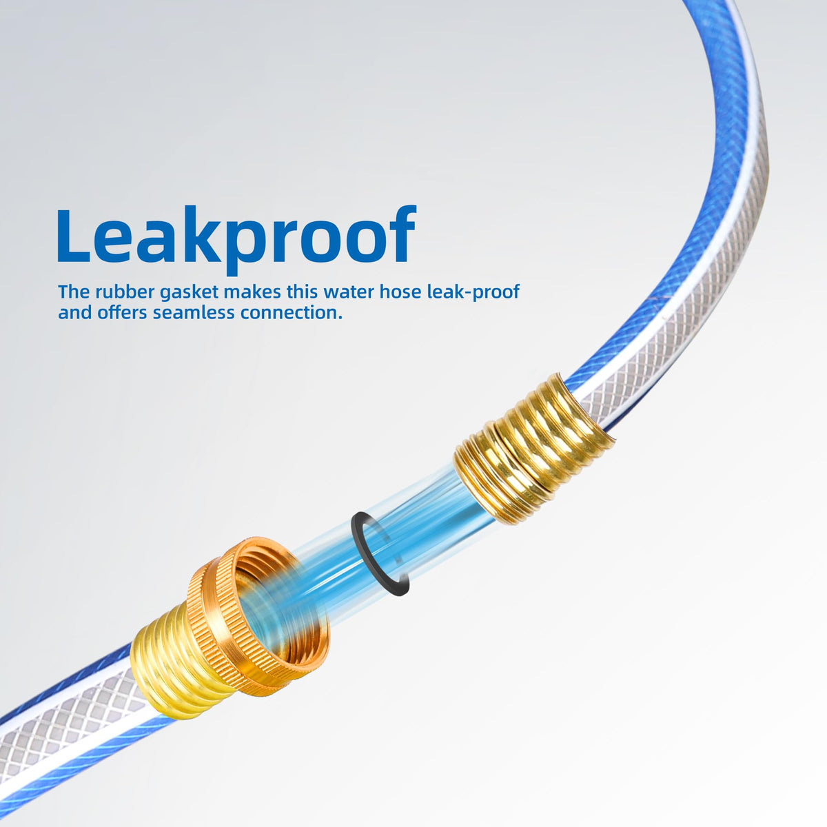 Solution4Patio rubber gasket ensures leak-free connection at fittings.