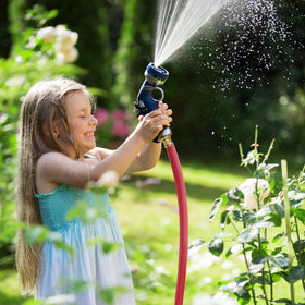 Solution4Patio red hose ultra-lightweight design for easy rolling and storage.