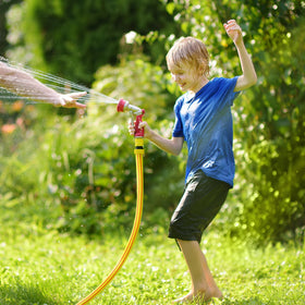 Solution4Patio reel-cart friendly hose for quick outdoor setups.