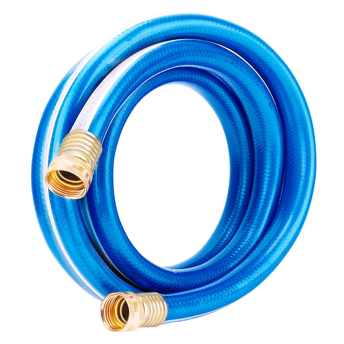 Solution4Patio short lead in garden hose 5ft lightweight for easy handling and storage.