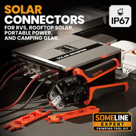 SOMELINE wire strippers for fast cutting and stripping of 14-10 AWG wires.