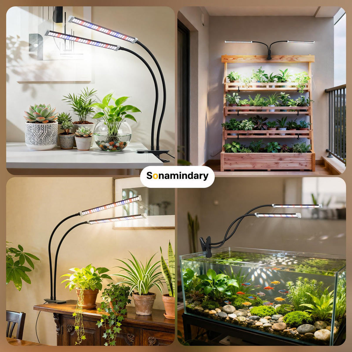 Sonamindary five level dimming helps tailor brightness.