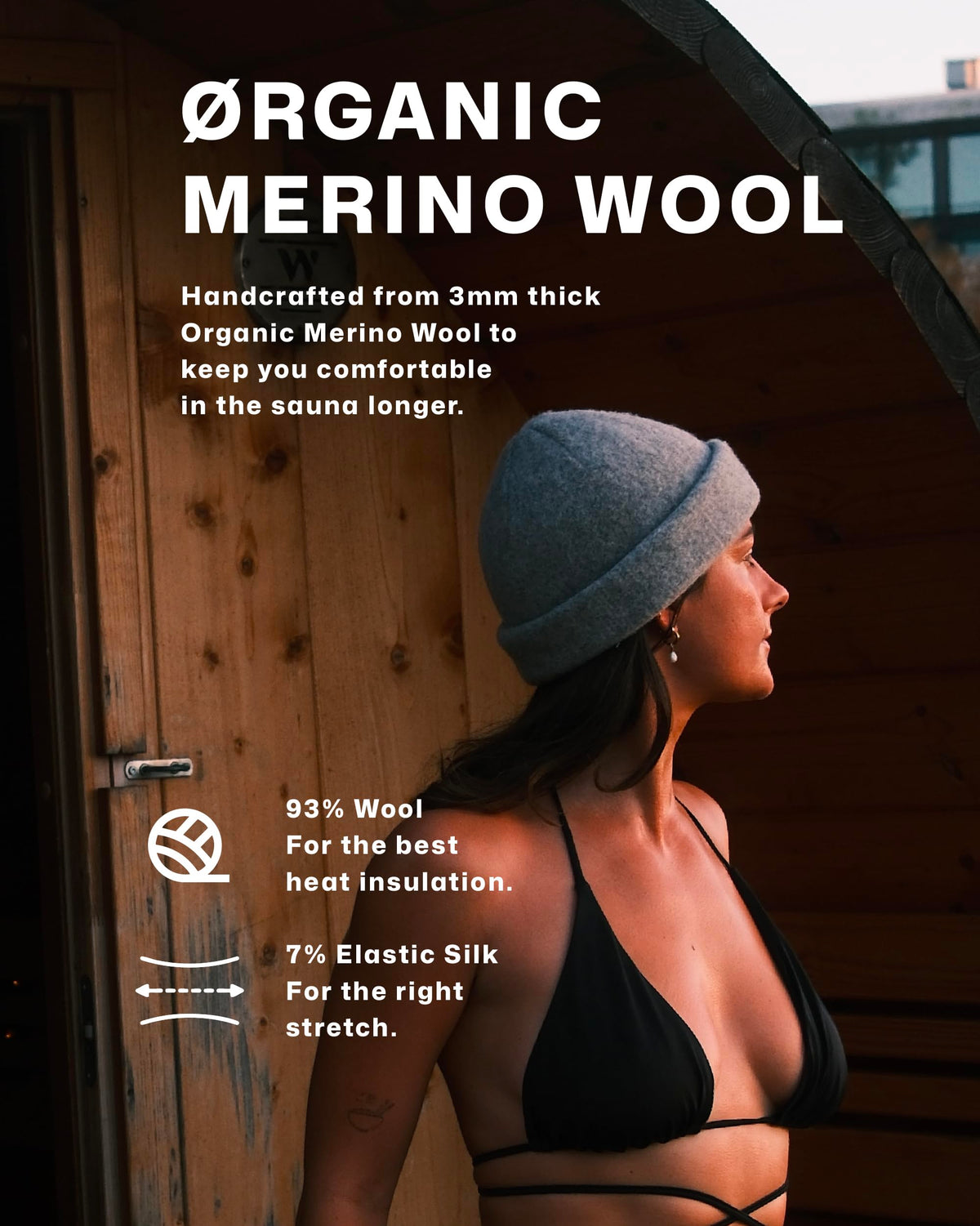 SØND Banya-inspired sauna cap blends tradition with modern style.