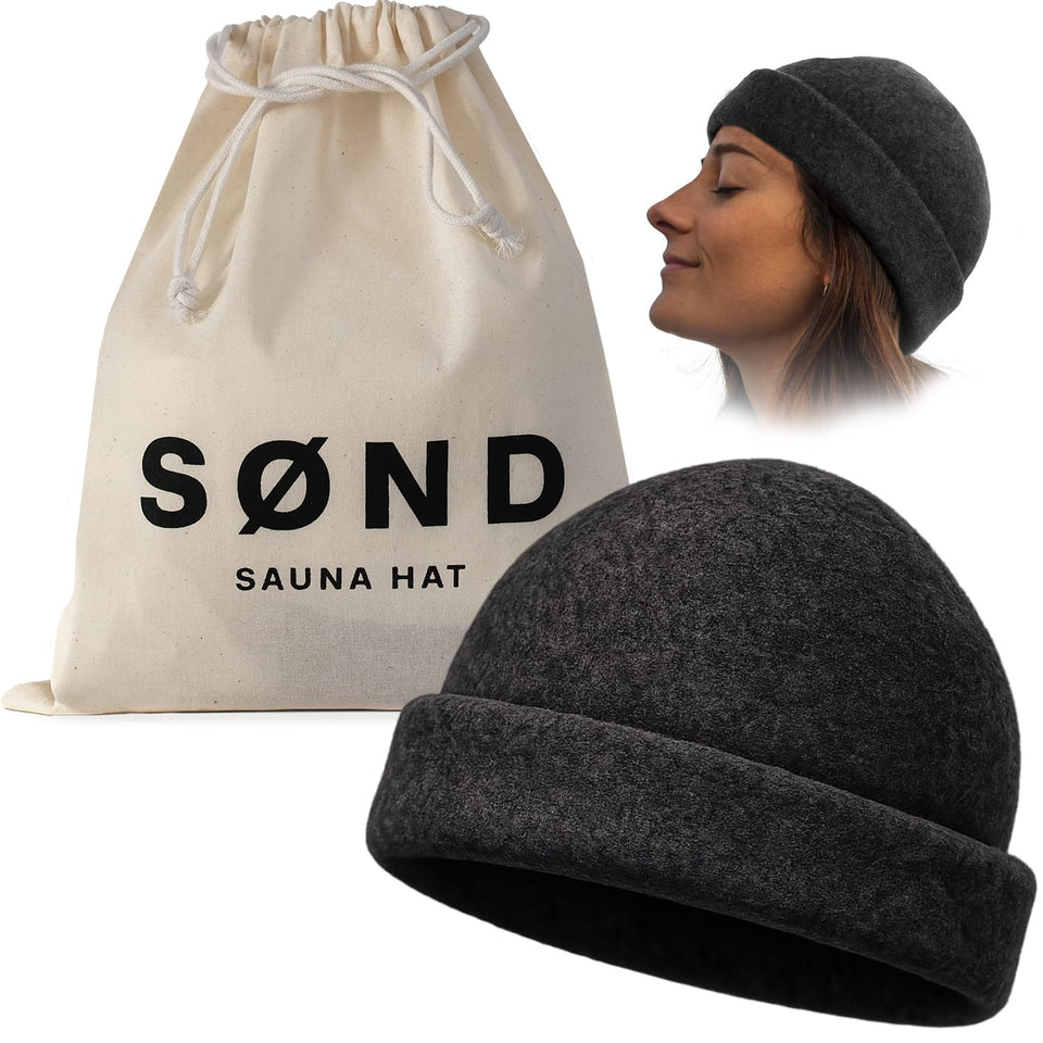 SØND sauna hat with merino-wool insulation for comfortable heat management during saunas
