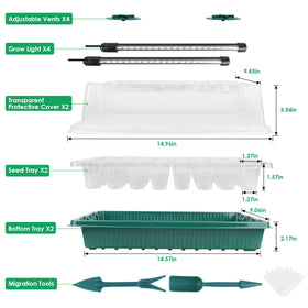 Sondiko dual LED grow lights provide full-spectrum growth