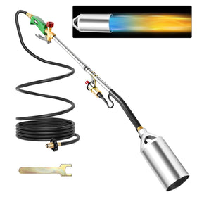 Sondiko propane torch weed burner ready for outdoor weed control and quick cleanup.