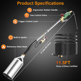 Sondiko safety-certified torch highlighting leak prevention and reliability.