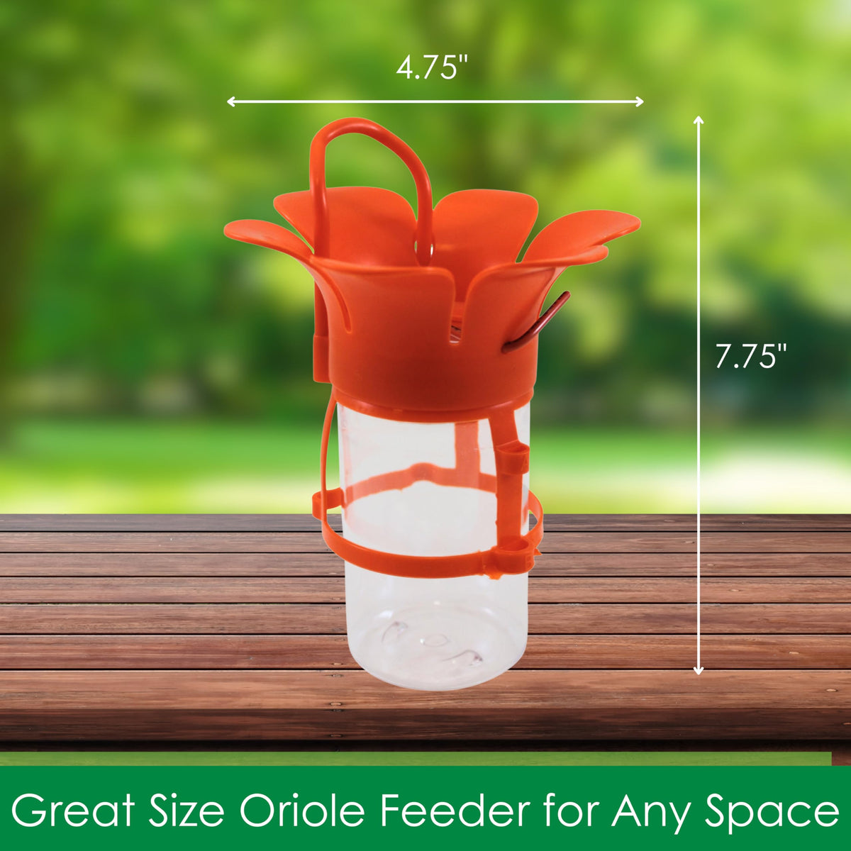 Songbird Essentials hanging wire enables window or tree mounting.