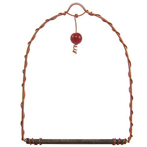 Songbird Essentials Sehhhums Copper Hummingbird Swing perch invites hummingbirds to perch and feed.