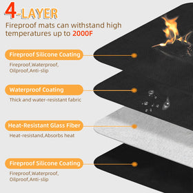 SONGC double sided grill mat in use for indoor outdoor grilling