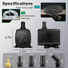 SongLong submersible pump with 1-year warranty offers reliable performance.