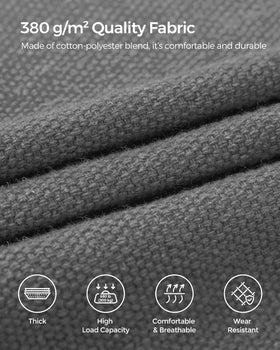Songmics fabric close-up showing soft, durable 380gsm weave