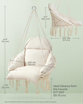 Songmics hammock chair metal frame supports up to 264 lb.