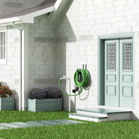 Songsoso hose holder with screws anchors ensures secure installation on wood, brick, or concrete.