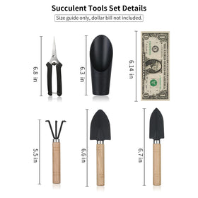 Songtaste mini garden tools with pruning scissors for easy desk gardening.