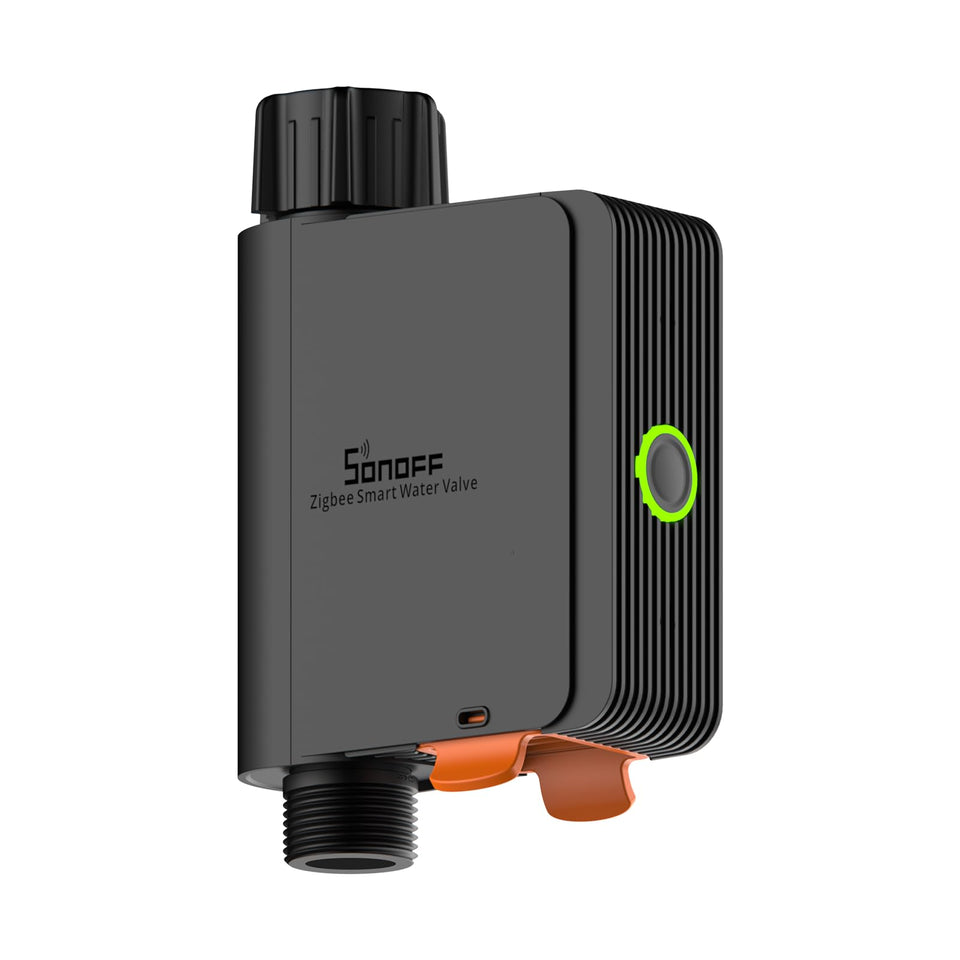 SONOFF SWV-NH front view for seamless garden irrigation control.