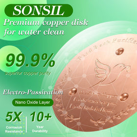 SONSIL copper disk ages into a natural patina, adding timeless character to your garden