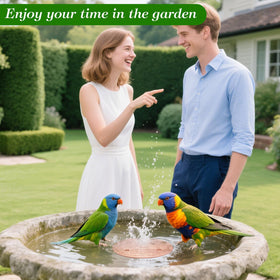 Fits most outdoor birdbath bowls for versatile placement