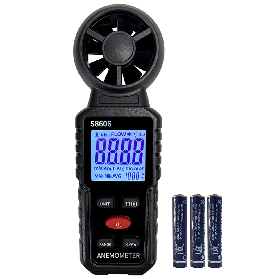 Soonkoda 3 in 1 handheld anemometer front view for accurate wind data outdoors