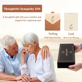 Soopau black packaging box for an elegant bereavement gift presentation.