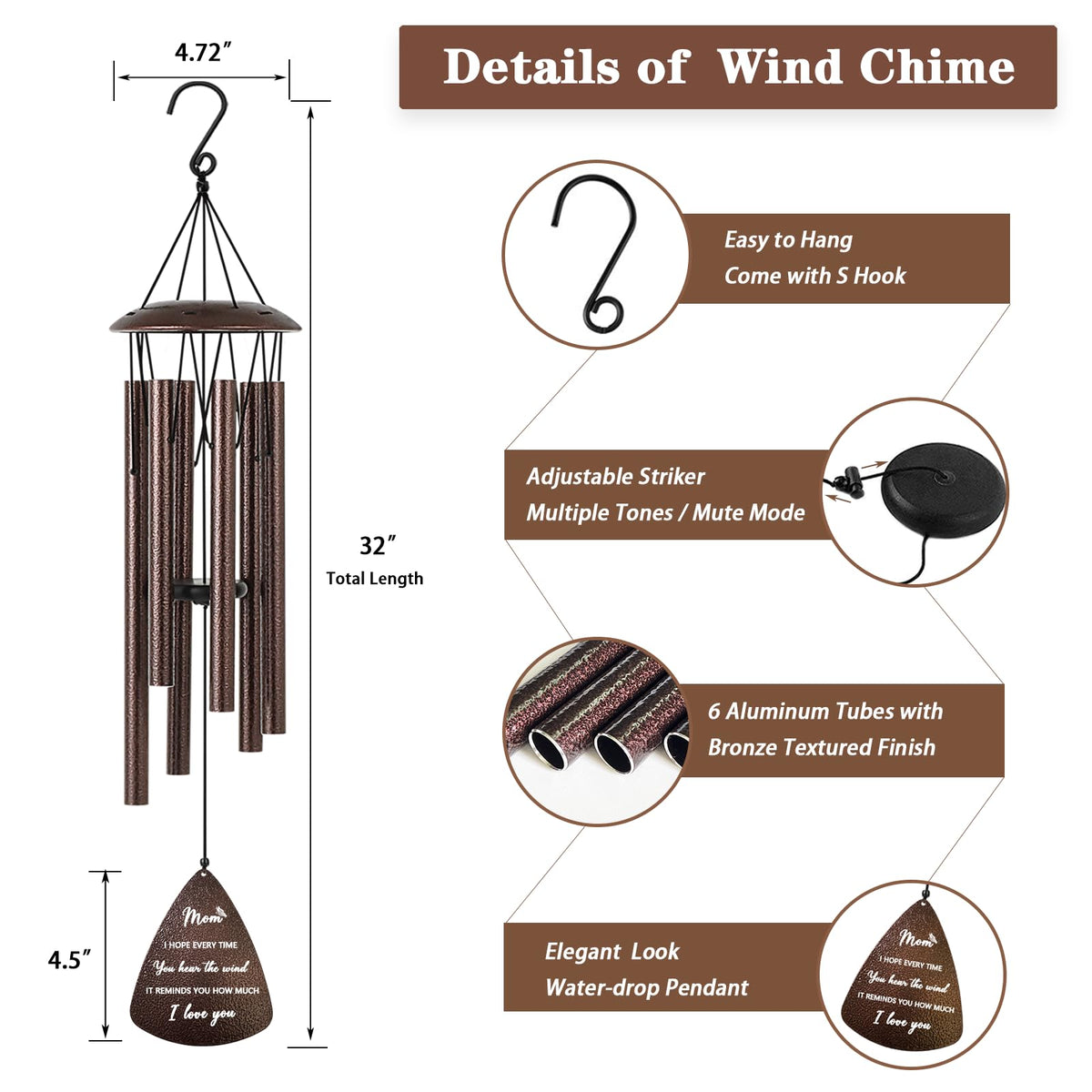 Soopau wind chime design blends classic bronze with modern craftsmanship.
