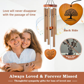 Soopau memorial wind chime in pine wood adds natural calm to spaces.