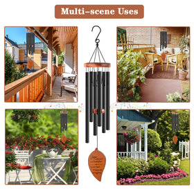 Soopau Memorial Wind Chimes garden display conveying comforting memories outdoors