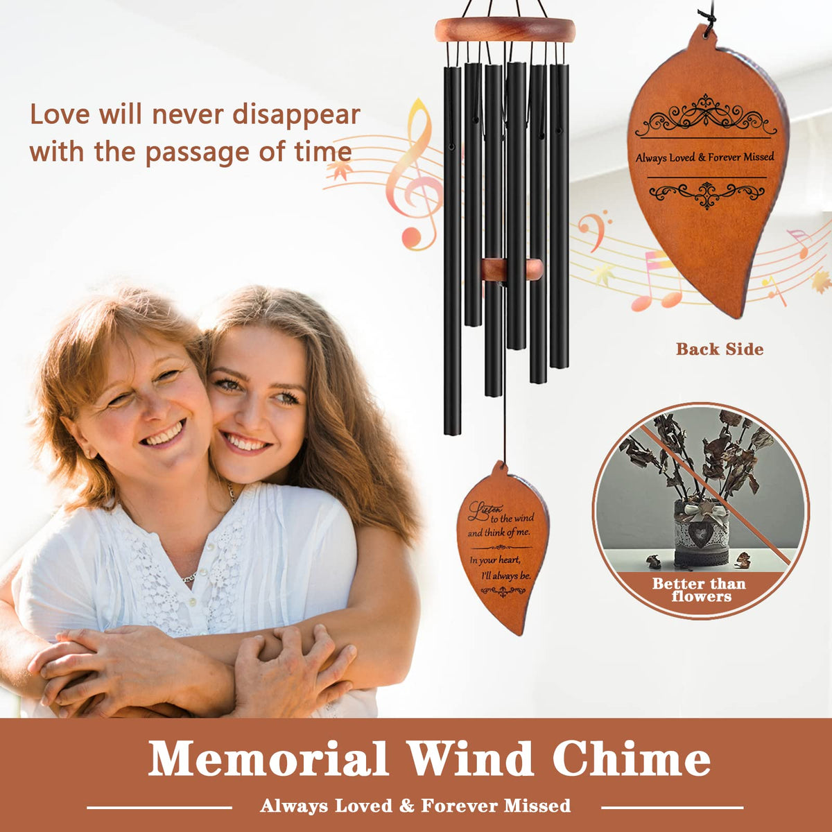 Soopau Memorial Wind Chimes tubes close-up showing tuned tubes for clear melodies