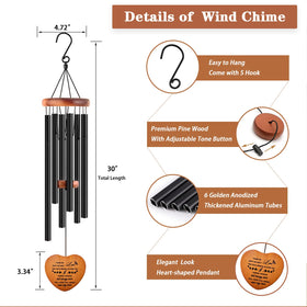 Soopau 30-inch wind chime delivering soothing tones for memory moments.