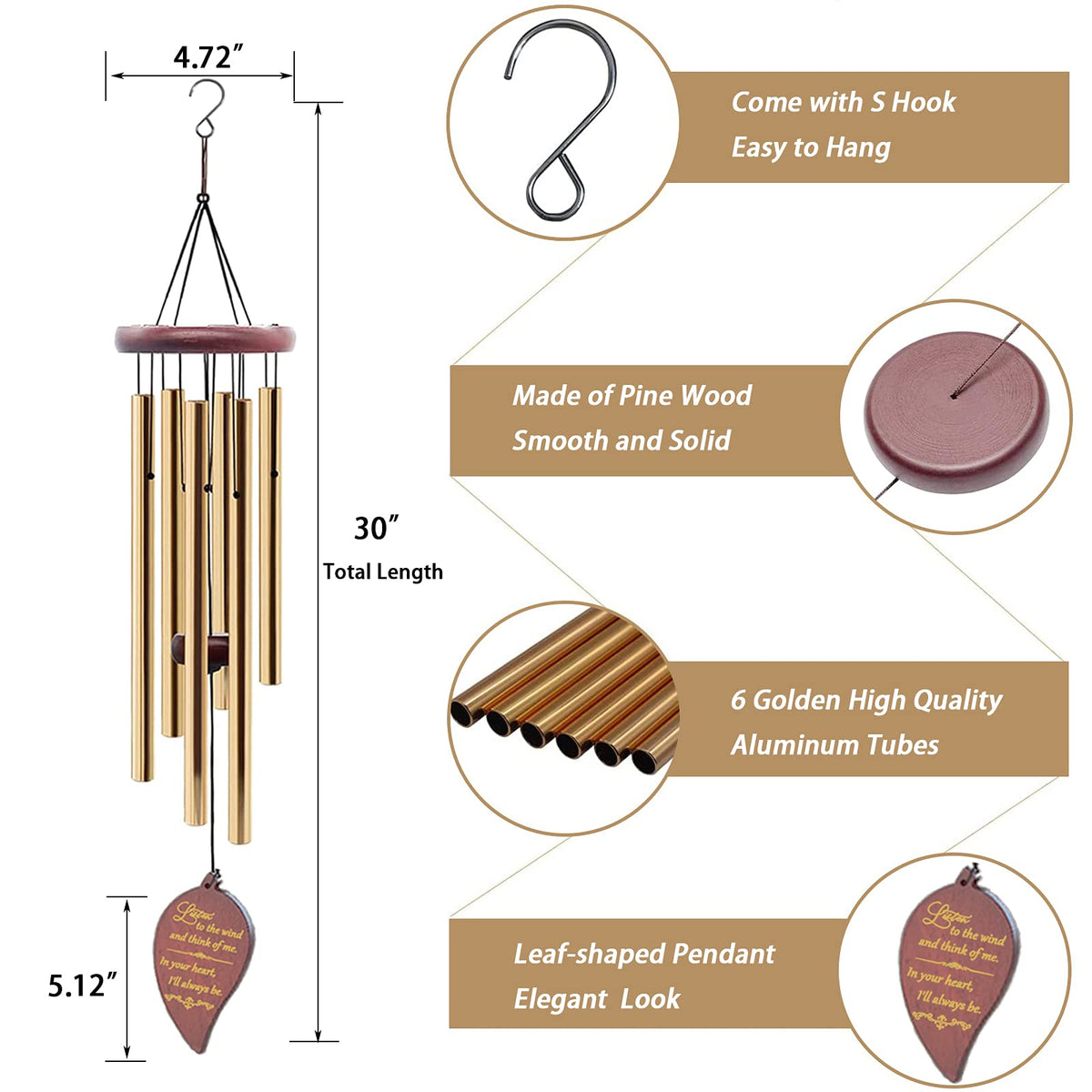 Soopau Wind Chimes gift box presentation supports heartfelt condolences.