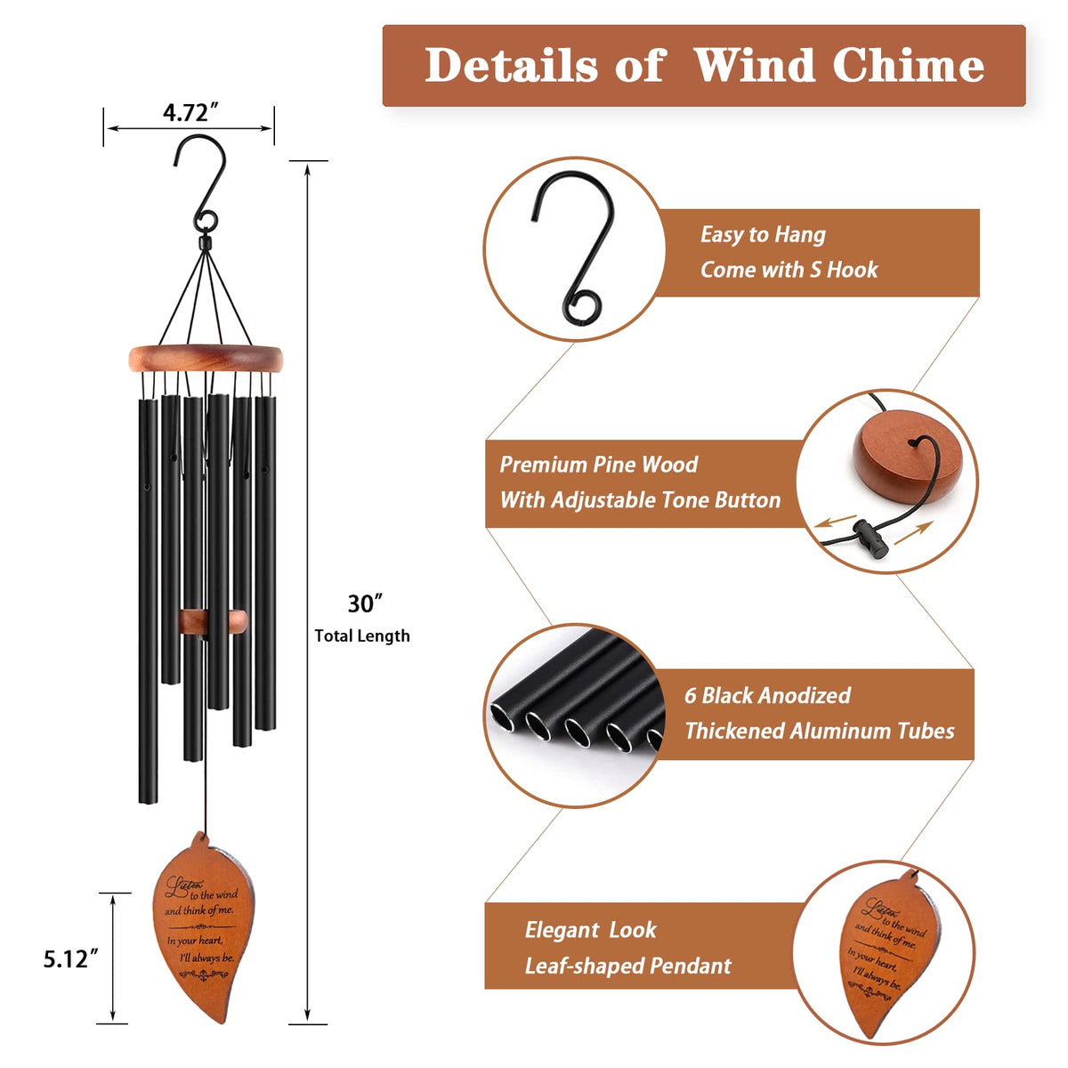 Soopau Wind Chimes gift packaging demonstrating ready-to-gift sympathy basket