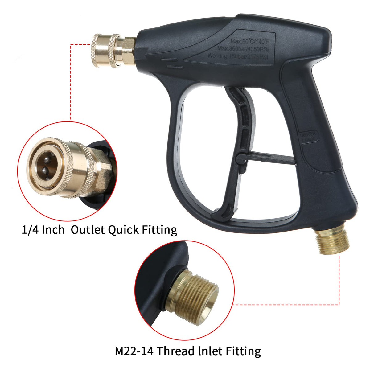 Sooprinse engineering plastic body with brass and stainless internals for durability