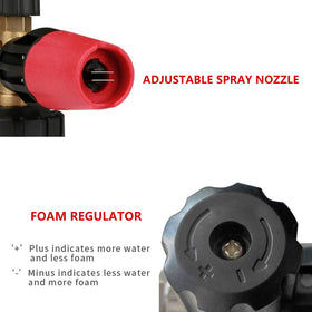 Sooprinse five nozzle tips offer versatile spray patterns for tailored cleaning.