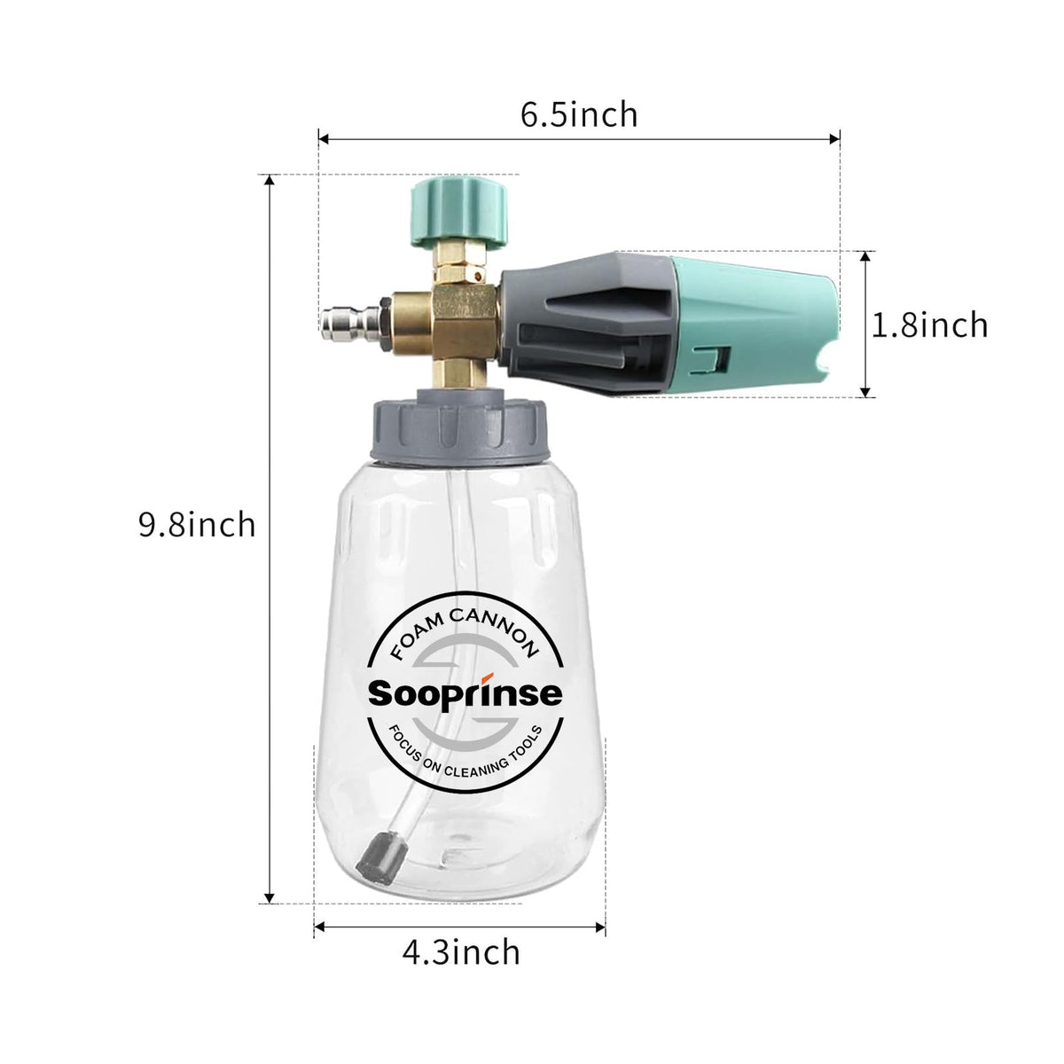 Sooprinse foam cannon suits cars, motorcycles, windows, and more.