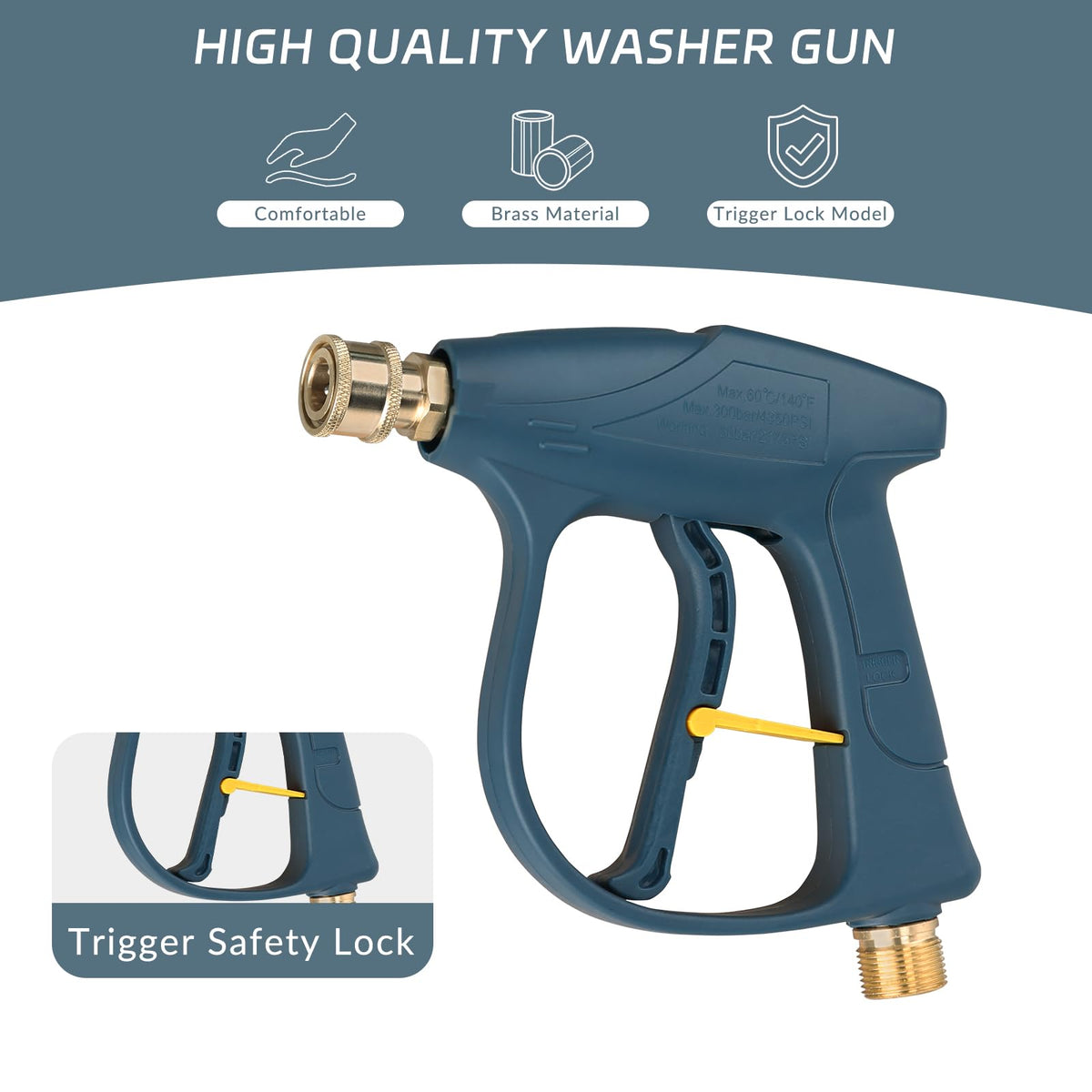 Sooprinse quick-connect outlet for easy nozzle attachment.