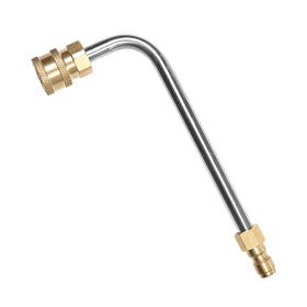 Sooprinse washer gutter cleaner attachment, front view, ready for gutter maintenance.