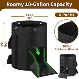 SORANGEUN 10 gallon grow bag with harvest flap for clean potato harvesting.