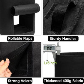SORANGEUN grow bags suit indoor and outdoor spaces like balconies and terraces.