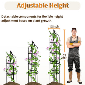 SORANGEUN adjustable rings trellis adapts as plants grow