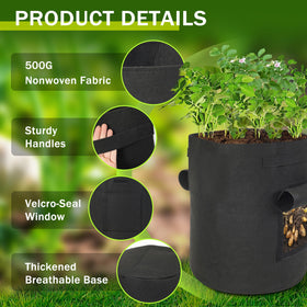 SORANGEUN Grow bag with reinforced handles for easy transport