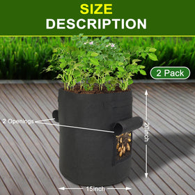 SORANGEUN 15-gallon grow bag offers ample root space for healthy plants