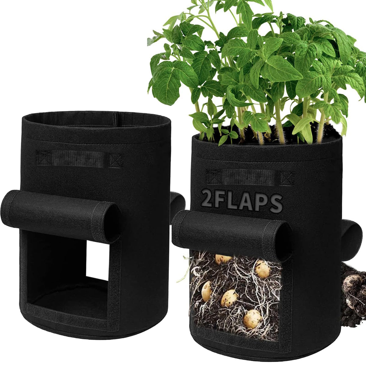 SORANGEUN Potato Grow Bag with dual-flap design enables easy harvests