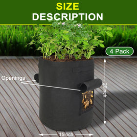 SORANGEUN grow bags featuring reinforced handles for easy portability.