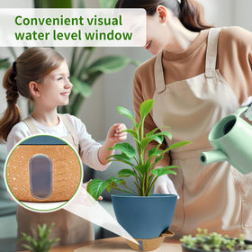 SORANGEUN 9-inch herbs pot ensures consistent watering for kitchen herbs