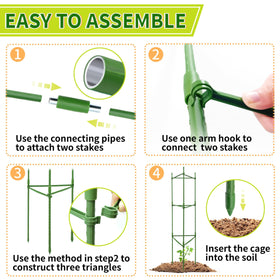 SORANGEUN triangle design offers stable, wind-resistant support for climbing plants.