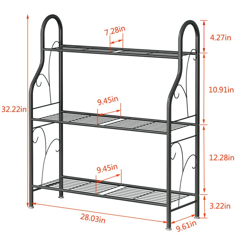 SORCEDAS three-tier shelf full capacity holding multiple plants
