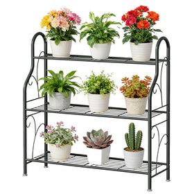 SORCEDAS 3-tier plant stand folding for versatile indoor and outdoor display